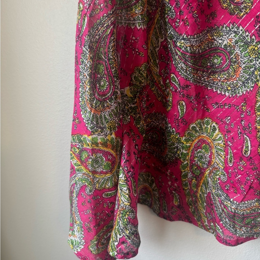 Uttam London Pink Paisley Skirt - Picture 5 of 9